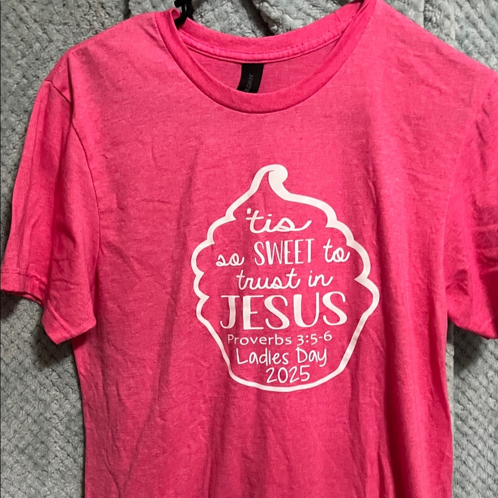Pink Jesus shirt worn once CUSTOM MADE